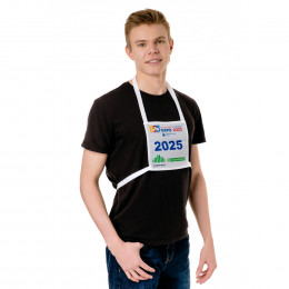 Стартовый номер (грудь) квадратный, на резинке