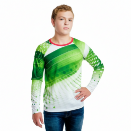 Футболка с полной запечаткой мужская, модель с длинным рукавом, материал джерси