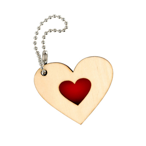 Брелок деревянный с двухсторонней цветной печатью