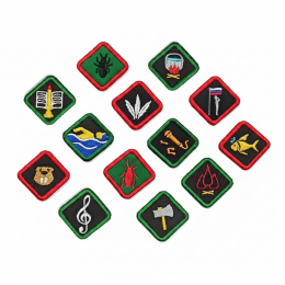 Шеврон вышитый, нить обычная, на липе