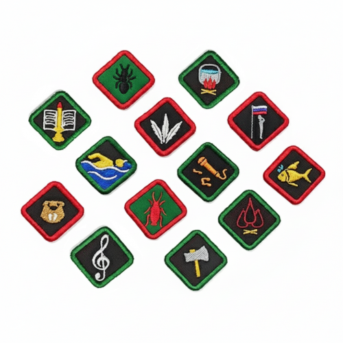 Шеврон вышитый, нить обычная, на липе