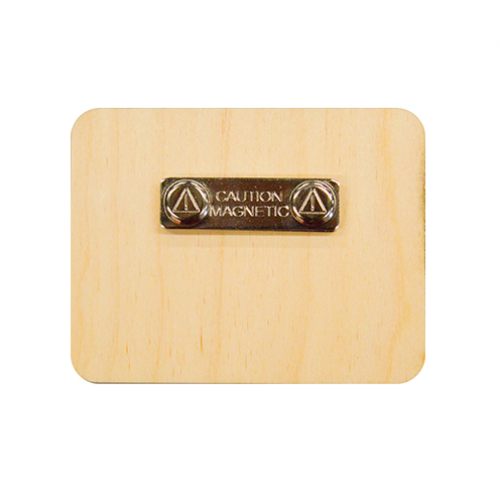 Бейдж с постоянной информацией, дерево, УФ-печать