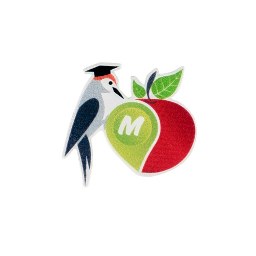 Значок деревянный с УФ-печатью