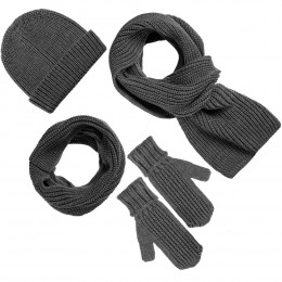 Шарф Nordkyn, серый меланж (эбонит)