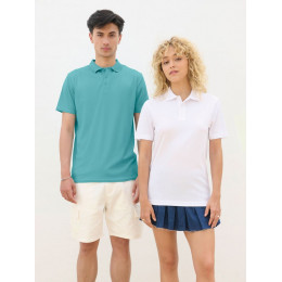 Рубашка поло унисекс Pitcher, голубая (морская волна)