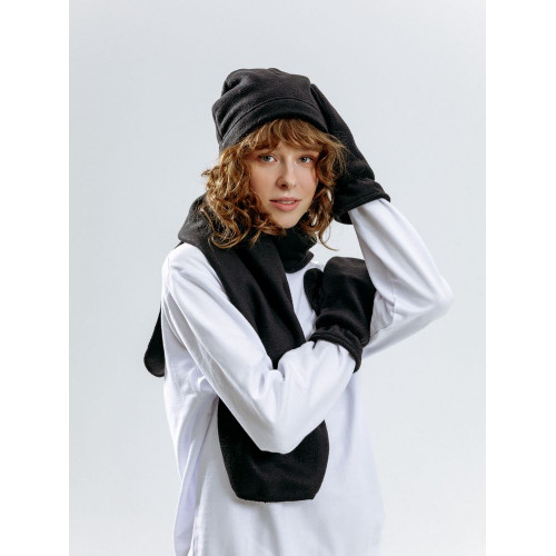 Варежки Fleecy, черные