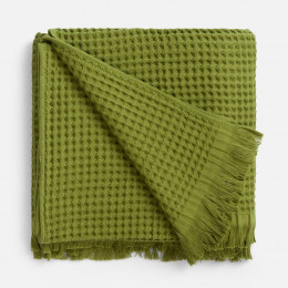 Плед вафельный Elenglect, зеленый