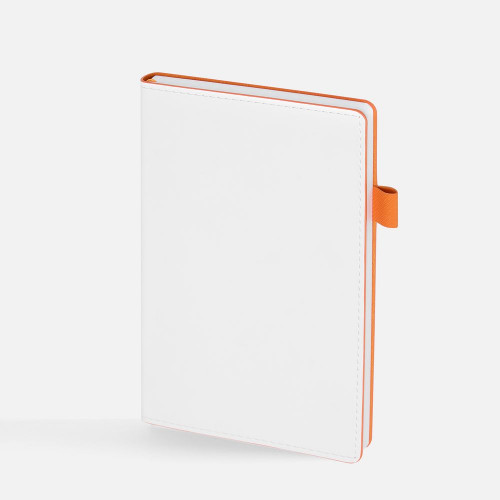 Ежедневник White Shall, недатированный, бело-оранжевый