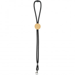 Шнурок для бейджа Tube Wood, черный