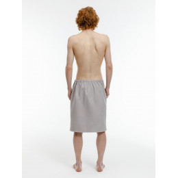 Килт вафельный мужской Onsen, светло-серый, единый размер