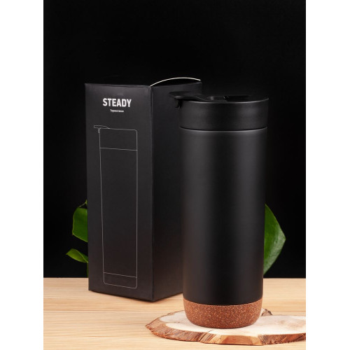 Термостакан Steady, черный