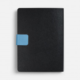 Ежедневник Boom, недатированный, черный с голубым