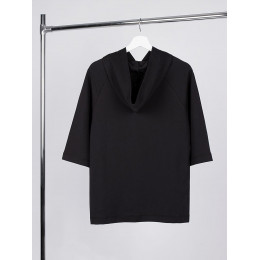 Футболка оверсайз унисекс с капюшоном Neofit, черная