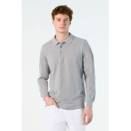 Рубашка поло мужская с длинным рукавом Star 170, черная