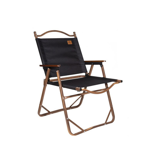 Стул MW02 складной, черный, темное дерево