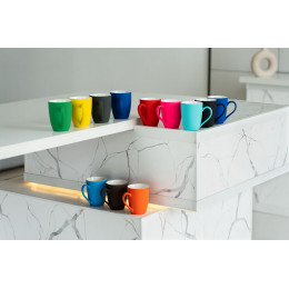 Кружка Good Morning с покрытием софт-тач, ver.2, ярко-красная