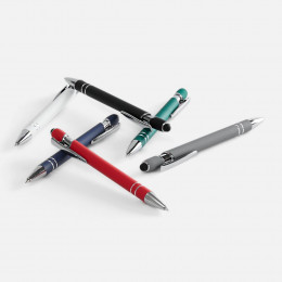 Ручка шариковая Pointer Soft Touch со стилусом, белая