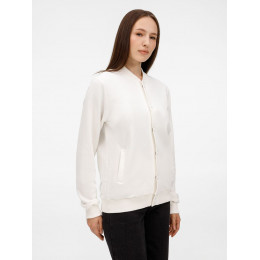 Бомбер унисекс Nuppu, молочно-белый