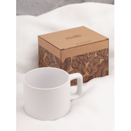 Чашка Jumbo в коробке матовая, белая