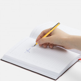 Ручка шариковая Hotel Chrome, ver.2, матовая желтая