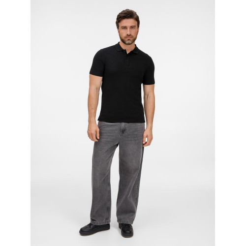 Рубашка поло унисекс Tervise, черная