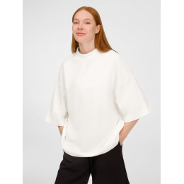 Футболка оверсайз унисекс T9, молочно-белая