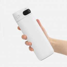 Термостакан X1 с цветной кнопкой, белый с черным