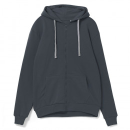 Толстовка на молнии с капюшоном Siverga, темно-серая (графит)