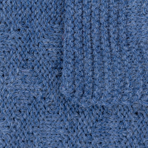 Плед Snippet, синий меланж (джинс)