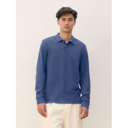 Рубашка поло унисекс с длинным рукавом Pacific LSL, темно-серая (графит)