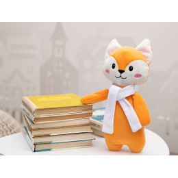Мягкая игрушка Beastie Toys, лисенок с белым шарфом