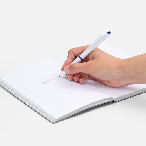 Ручка шариковая Bright Pop, белая с синим