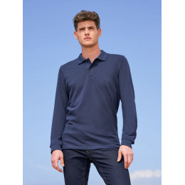 Рубашка поло мужская с длинным рукавом Perfect LSL Men, черная