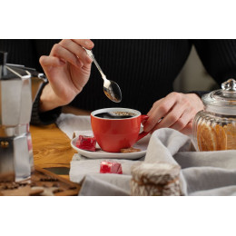 Чайная пара Cozy Morning, серая с белым