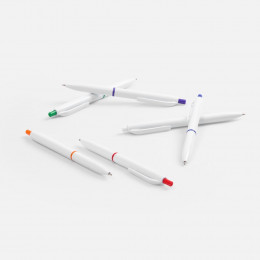 Ручка шариковая Bright Pop, белая с зеленым