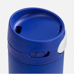 Термостакан X1 с цветной кнопкой, синий с белым