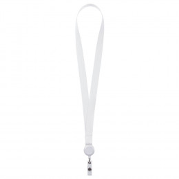 Лента для бейджа с ретрактором Retract, белая