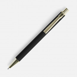 Ручка шариковая Lobby Soft Touch Gold, черная