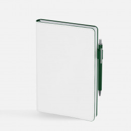 Ежедневник White Shall, недатированный, бело-зеленый