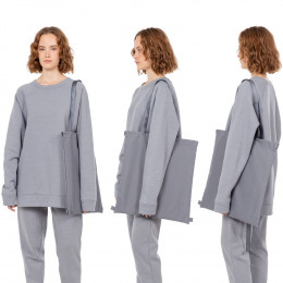 Шопер B3, серый с серыми ручками