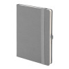 Бизнес-блокнот OXI, A5, серый, твердая обложка, RPET, в линейку