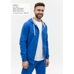 Толстовка мужская STAN с капюшоном на молнии футер без начёса 260, 61