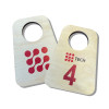 Бирка из дерева двусторонняя, с цветной печатью 6х4 см, толщина 4 мм