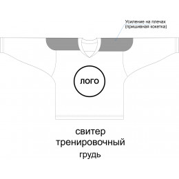 Хоккейный свитер тренировочный с полной запечаткой 44 (152-160)