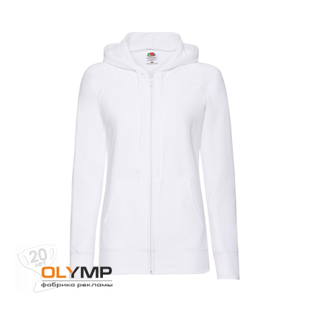 Толстовка без начеса "Ladies Lightweight Hooded Sweat"                                                                                         белый   